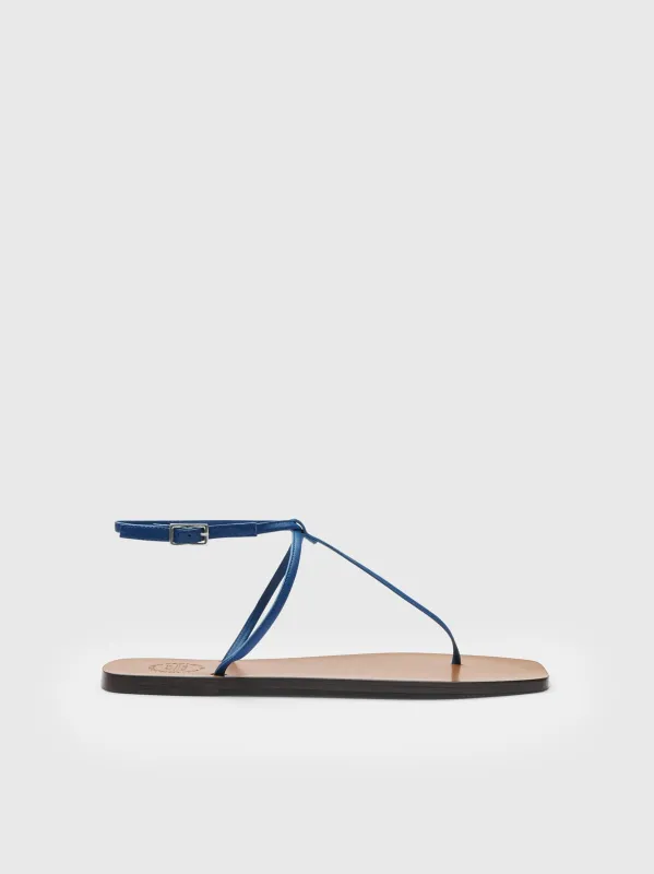 Alassio Oltremare Nappa Flat sandals made by ATP Atelier