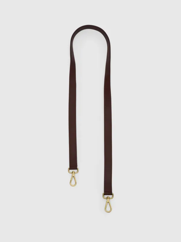 Stra Walnut Leather Shoulder strap made by ATP Atelier