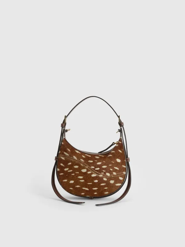 Silea Cannella Printed Cerbiatto/Leather Mini hobo bag made by ATP Atelier