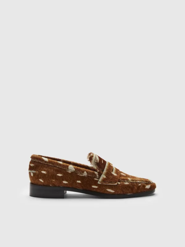 Airola Cannella Printed Cerbiatto Loafers sold by ATP Atelier