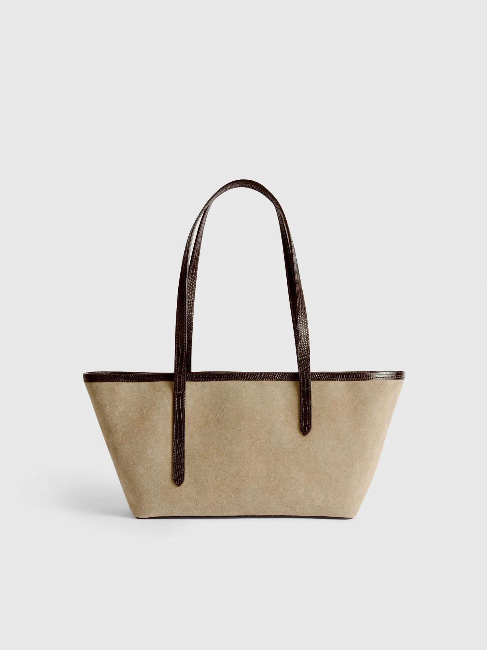 Gaiba Avena/Walnut Suede/Printed Lizard Mini tote bag sold by ATP Atelier product image thumbnail 4