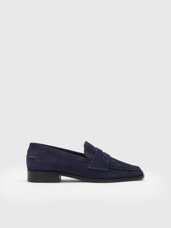Airola Mirtillo Suede Loafers sold by ATP Atelier