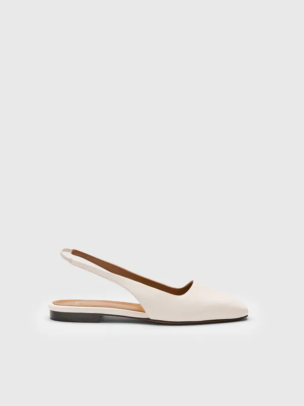 Plesio Linen Nappa Flat Slingbacks sold by ATP Atelier