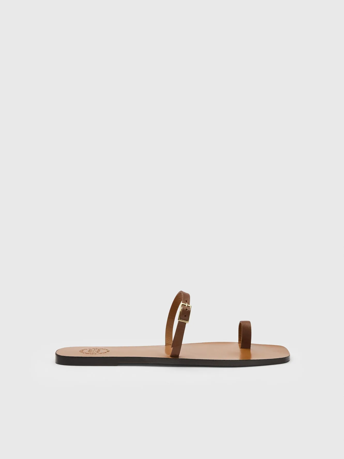 Dongo Cannella Leather Flat sandals sold by ATP Atelier