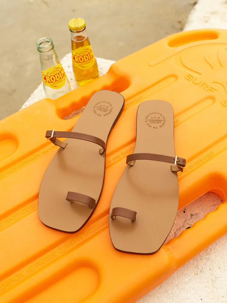 Dongo Cannella Leather Flat sandals sold by ATP Atelier product image thumbnail 4