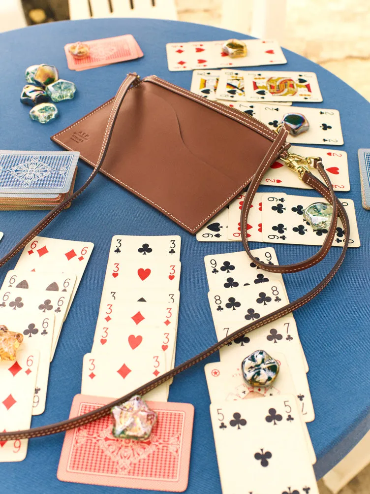 Buonarroti Cannella/Contrast Stitch Leather Pouch sold by ATP Atelier product image thumbnail 4