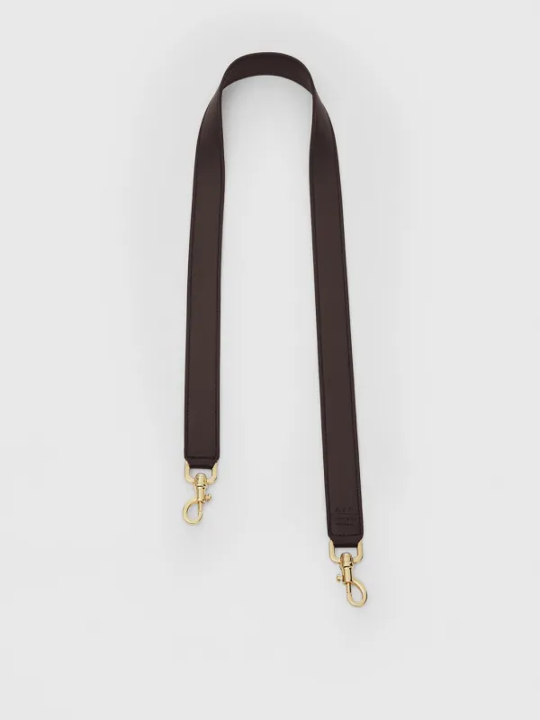 Galdo Walnut Leather Long shoulder strap made by ATP Atelier