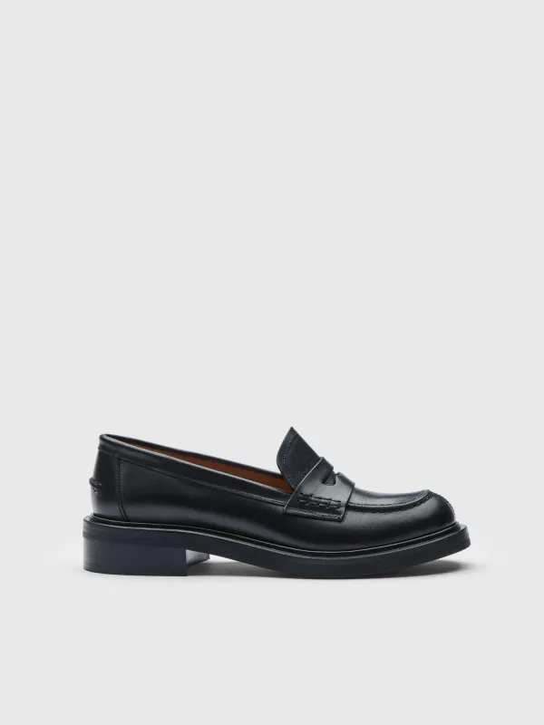 Albaredo Black Leather Loafers sold by ATP Atelier