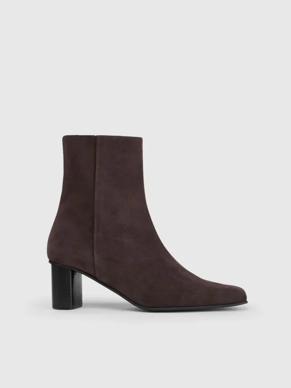 Praia Walnut Suede Ankle boots made by ATP Atelier