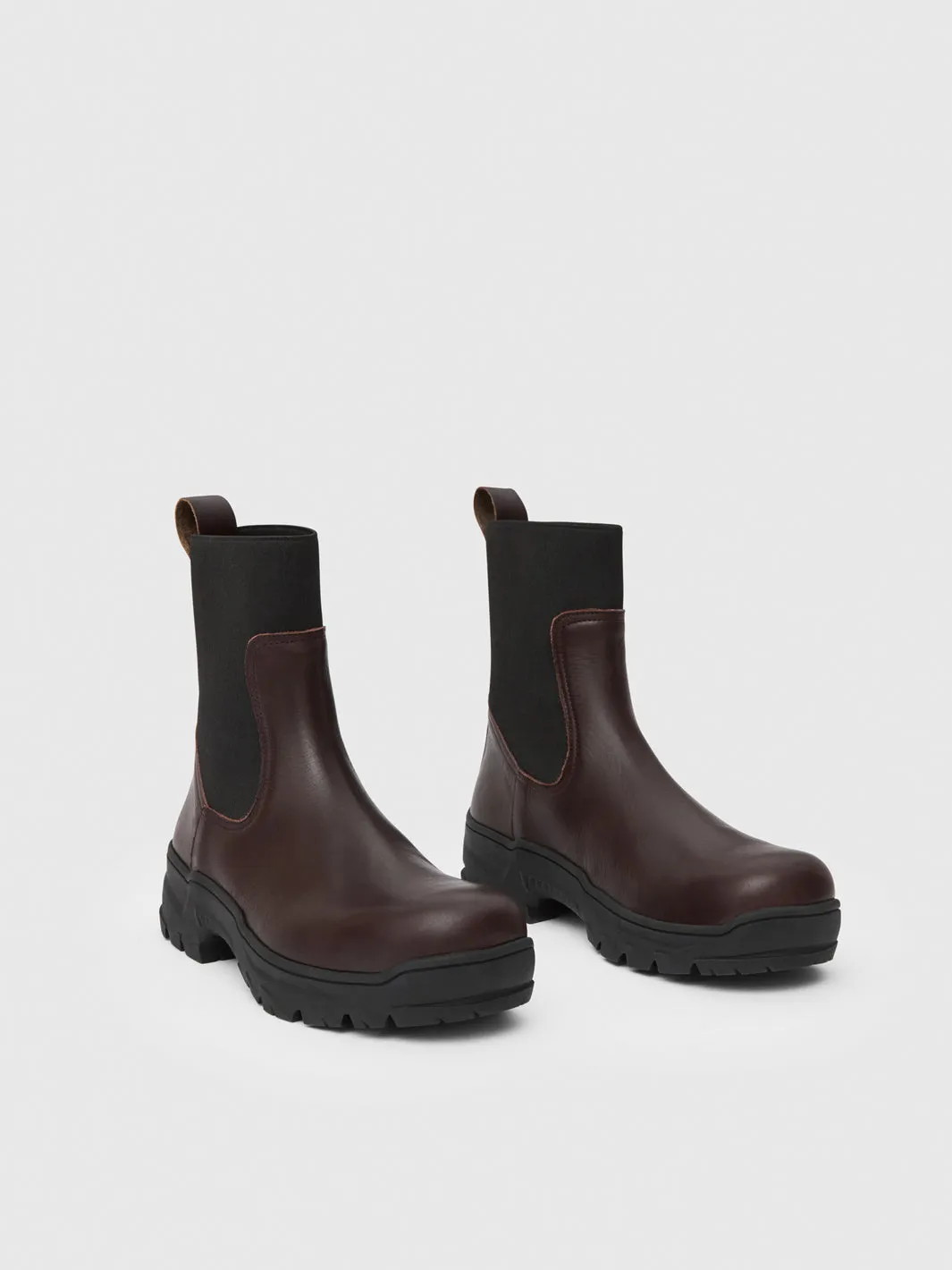 Feltre Walnut Leather Boots sold by ATP Atelier product image thumbnail 3