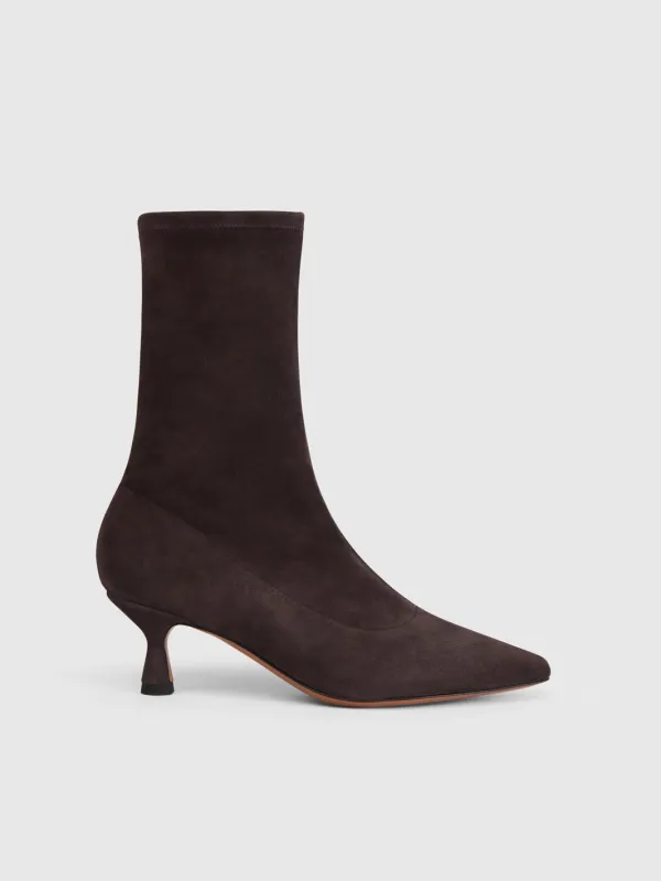Cerone Walnut Suede Stretch Boots made by ATP Atelier