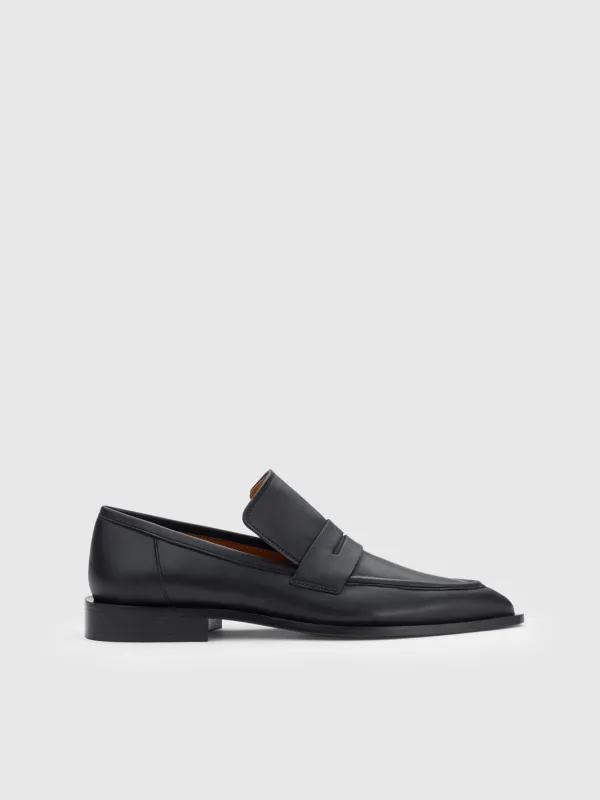 Montazzoli Black Nappa Loafers sold by ATP Atelier