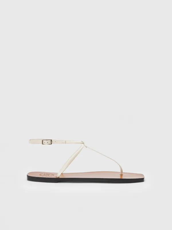 Alassio Linen Nappa Flat sandals sold by ATP Atelier