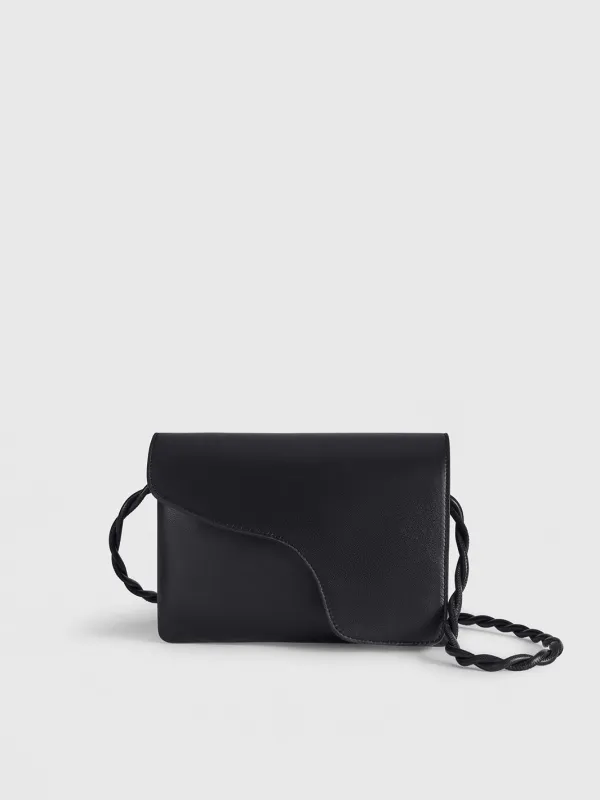 Duronia Black Nappa Mini crossbody bag made by ATP Atelier