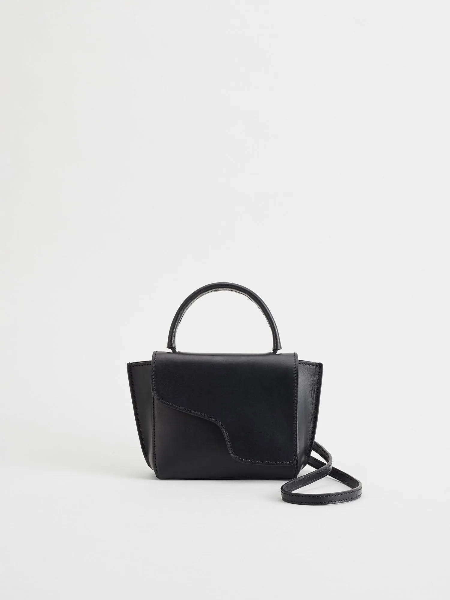 Montalcino Black Leather Mini handbag sold by ATP Atelier