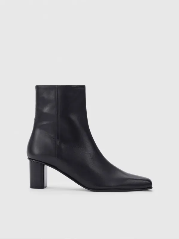 Praia Black Nappa Ankle boots made by ATP Atelier