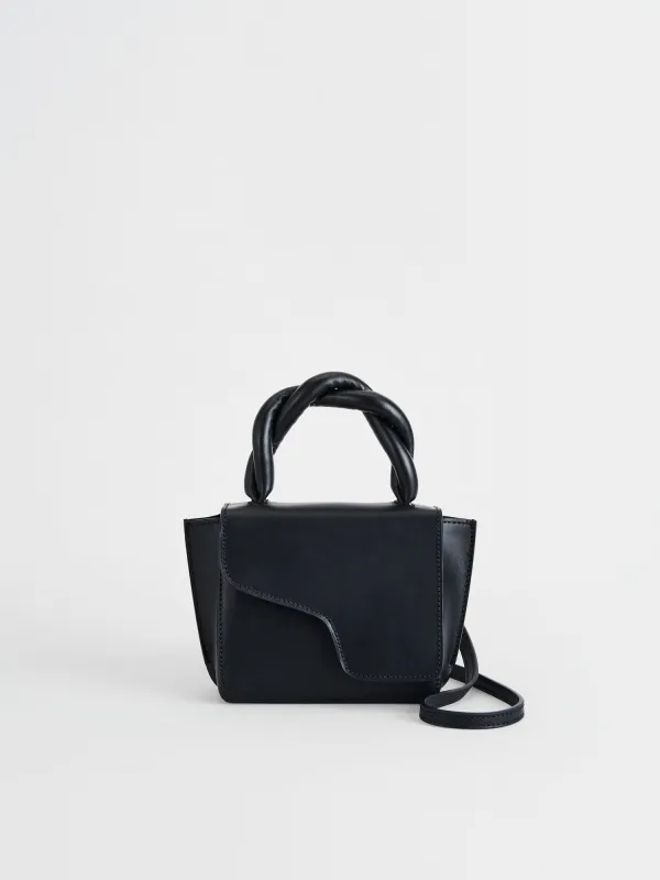 Montalbano Black Leather/Nappa Mini handbag made by ATP Atelier
