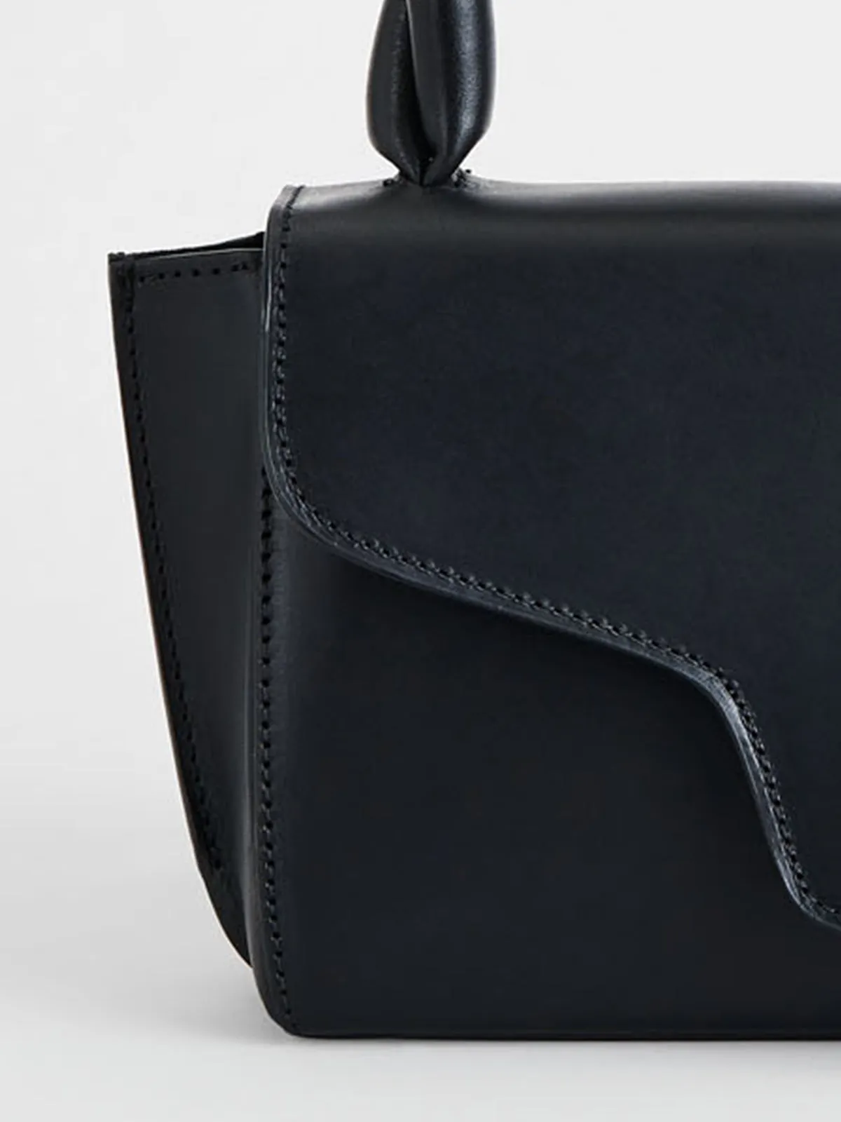 Montalbano Black Leather/Nappa Mini handbag sold by ATP Atelier product image thumbnail 2