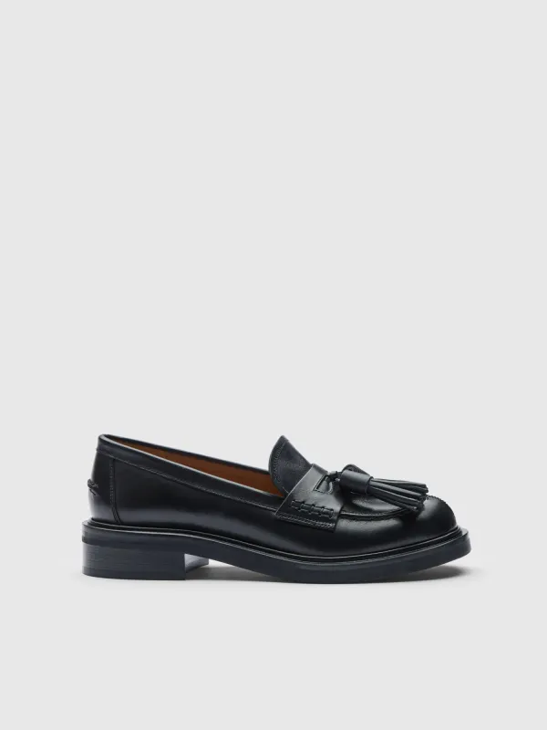 Albaredo Tassel Black Leather Loafer sold by ATP Atelier
