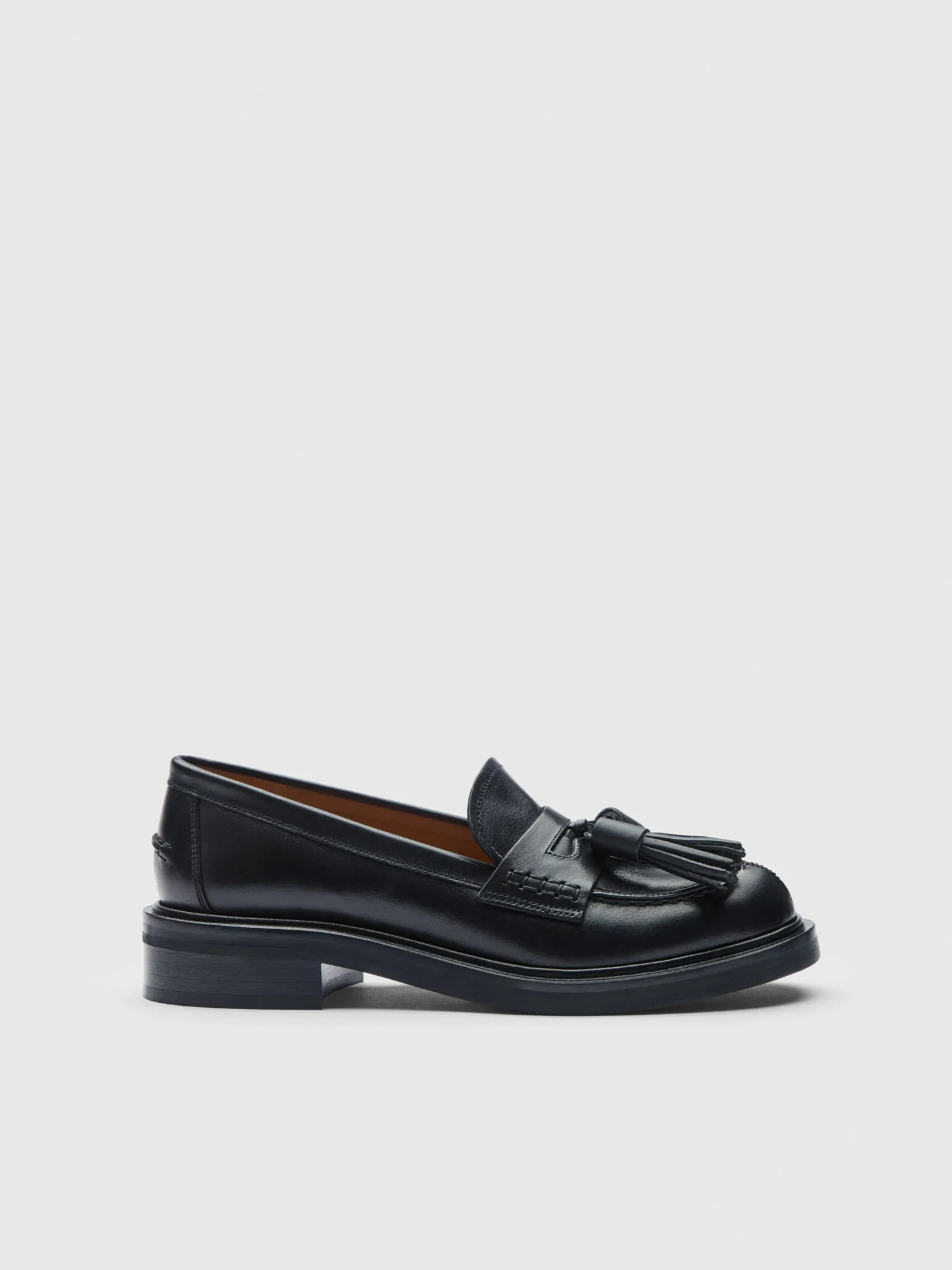 Albaredo Tassel Black Leather Loafer sold by ATP Atelier