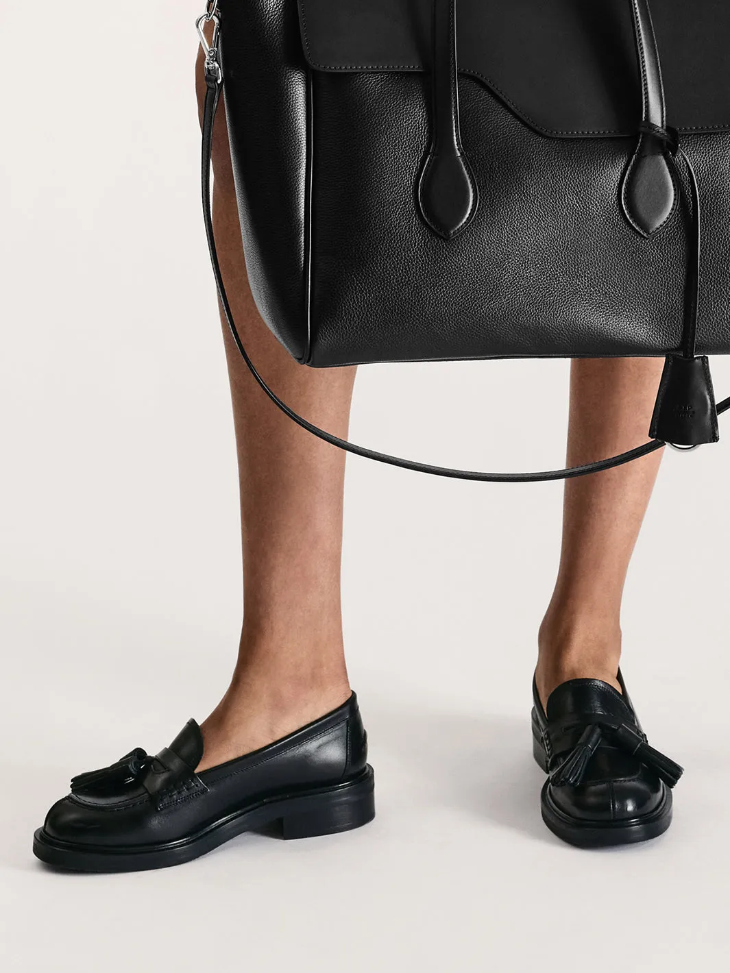 Albaredo Tassel Black Leather Loafer sold by ATP Atelier product image thumbnail 4