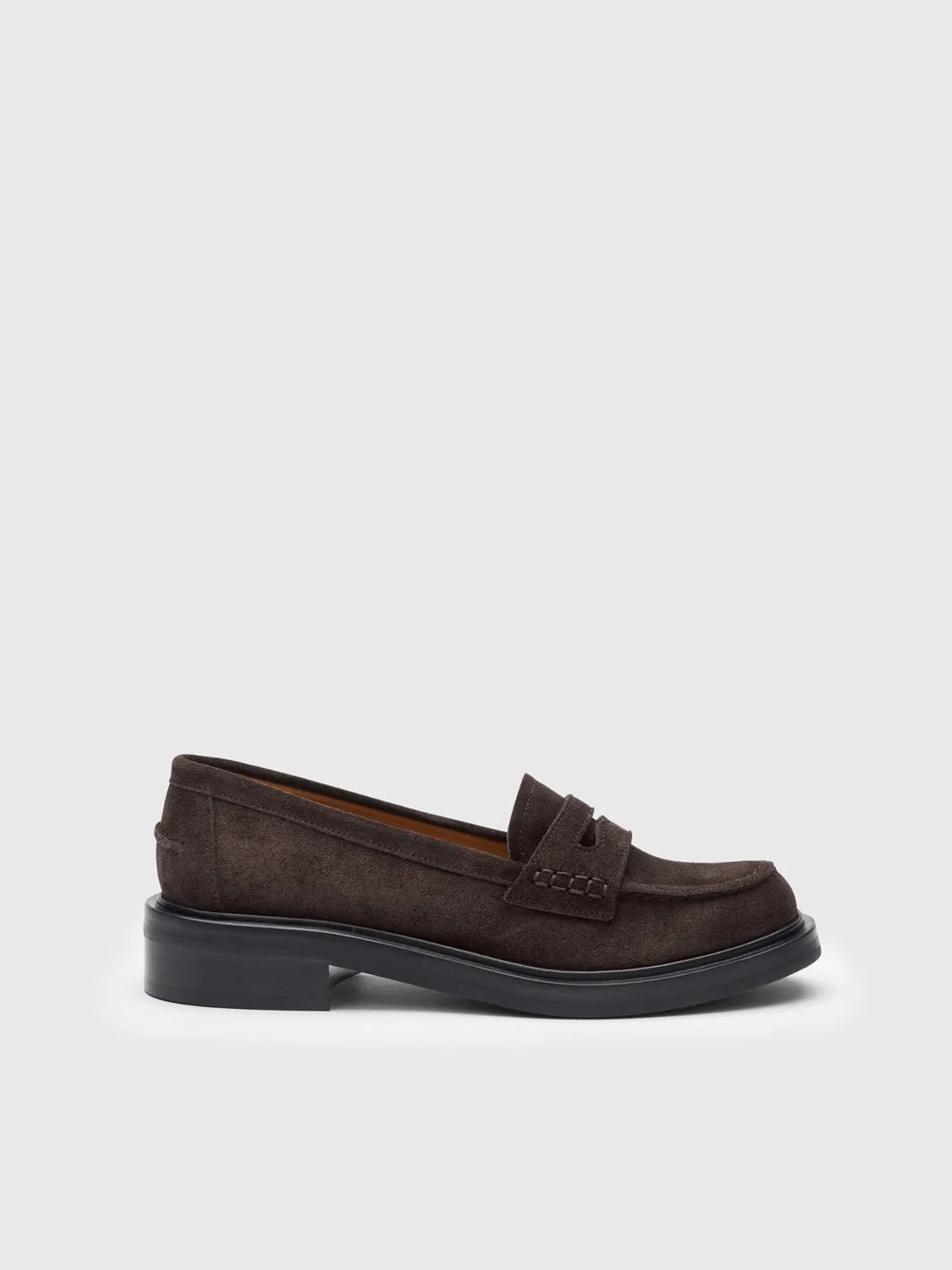 Albaredo Walnut Suede Loafers sold by ATP Atelier
