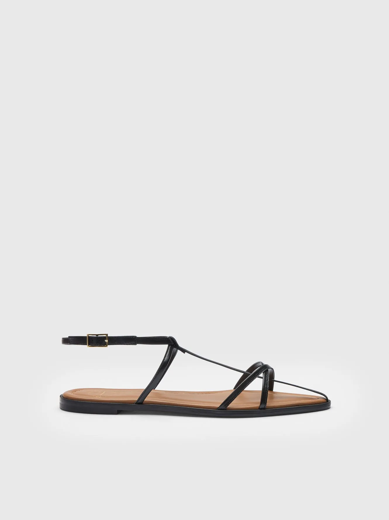 Griante Black Nappa Strappy sandals sold by ATP Atelier