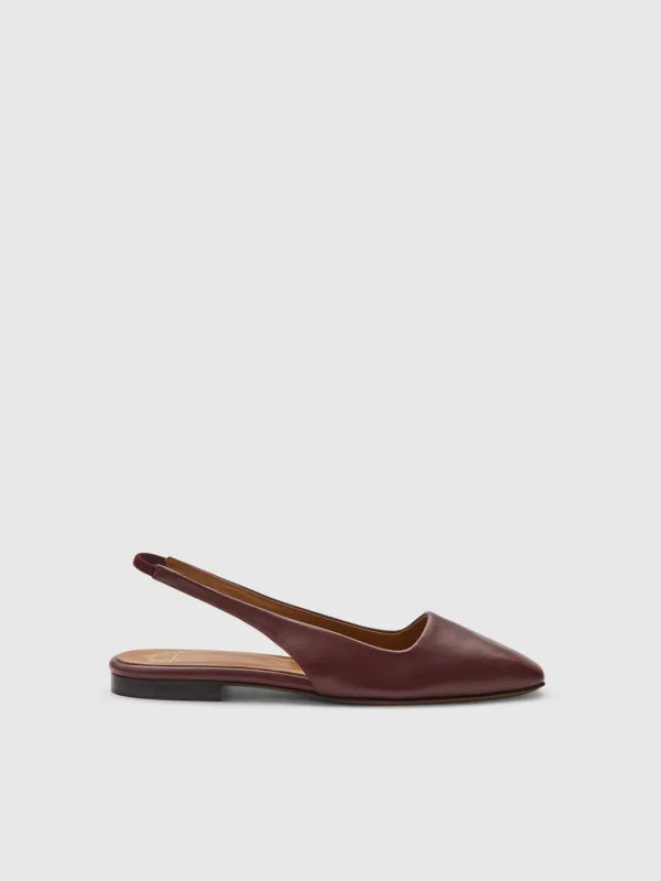 Plesio Grumello Nappa Flat Slingbacks made by ATP Atelier