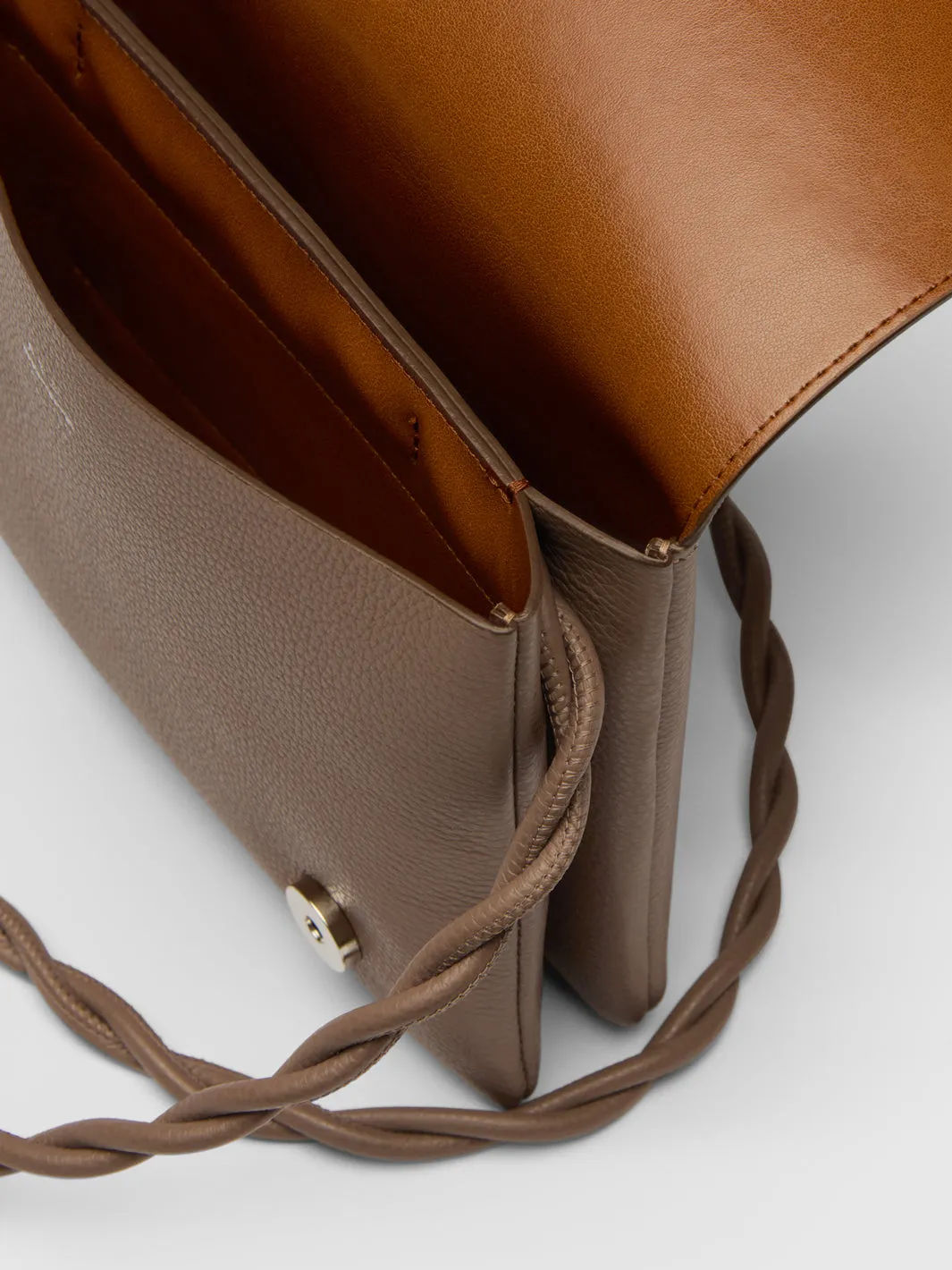 Duronia Tahini Grained Leather Mini crossbody bag sold by ATP Atelier product image thumbnail 3