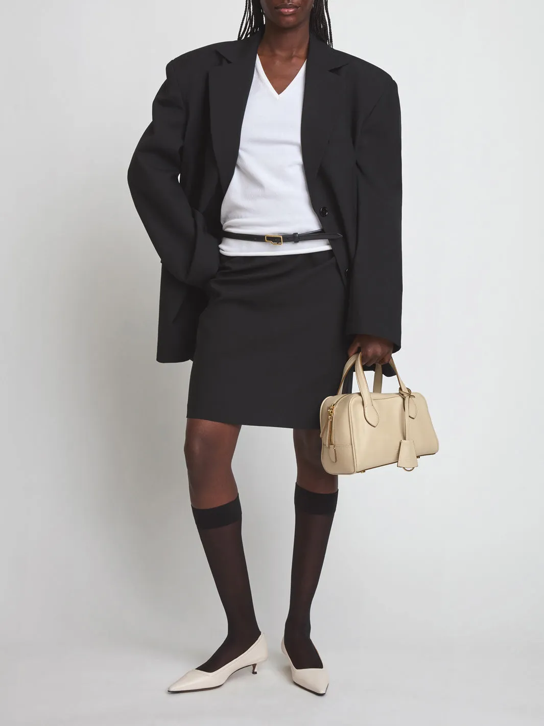 Ormelle Mandorla Grained Leather Top handle bag sold by ATP Atelier product image thumbnail 3