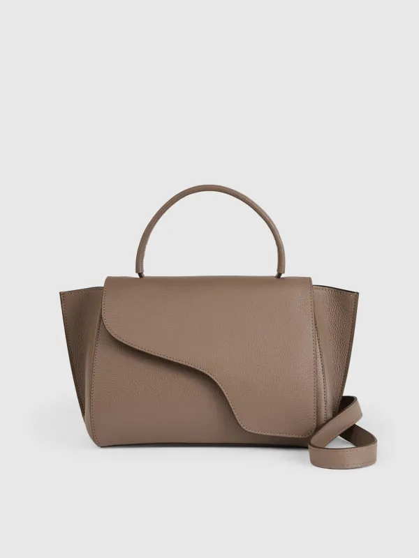 Arezzo Tahini Grained Leather Handbag made by ATP Atelier