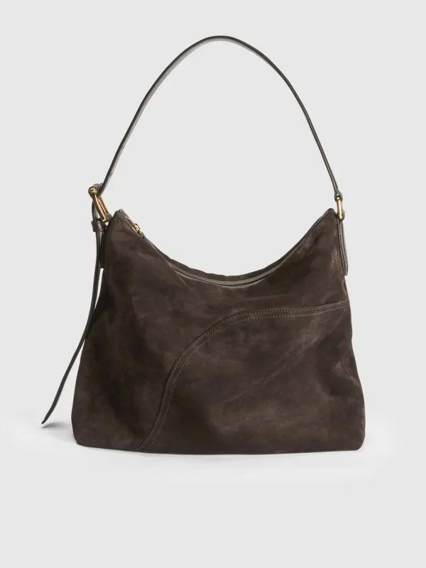 Bassano Walnut Suede/Leather Tote bag made by ATP Atelier