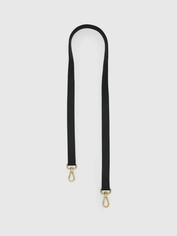 Stra Black Leather Long Shoulder Strap made by ATP Atelier