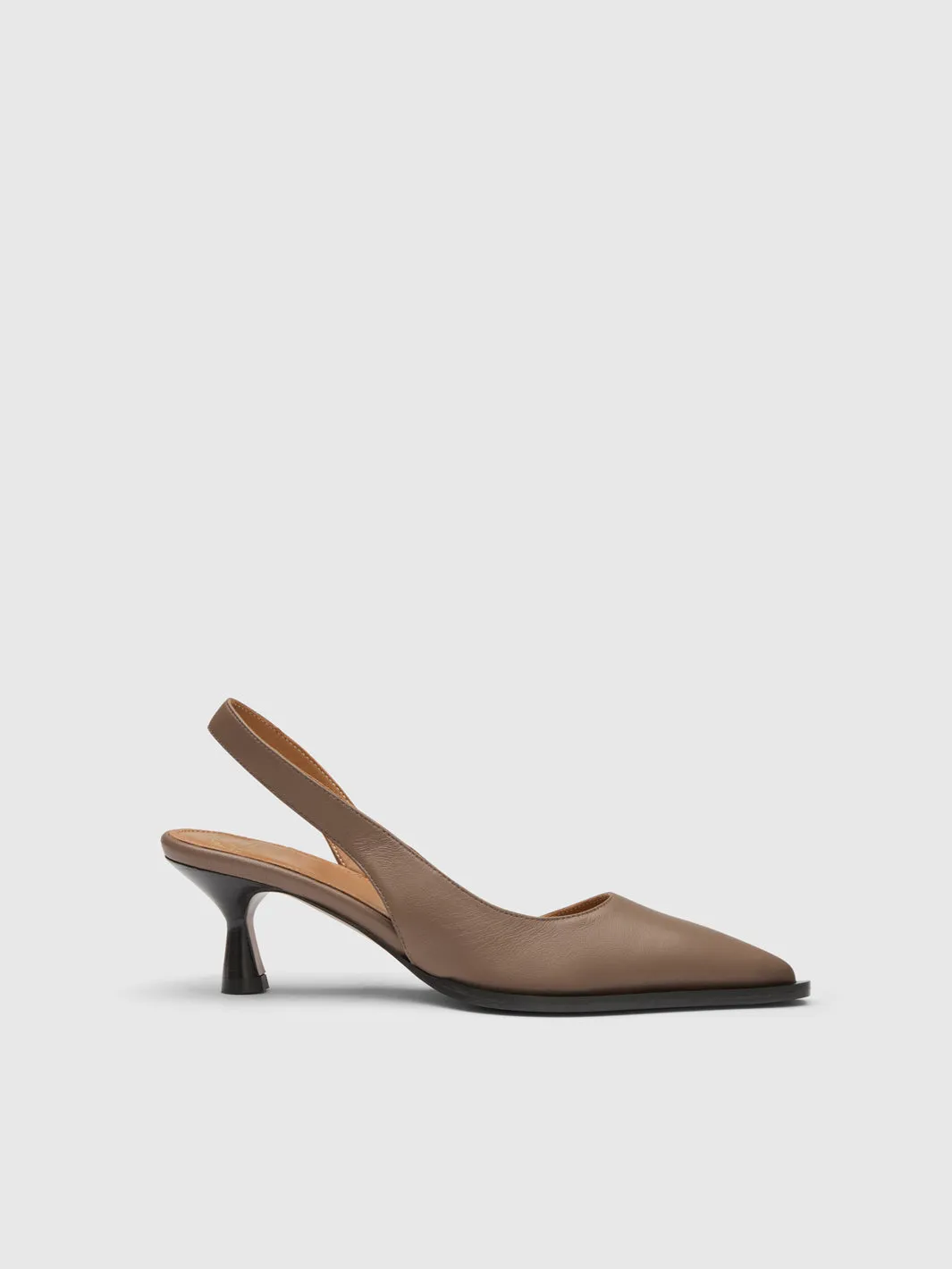 Desana Tahini Shiny Nappa Slingbacks sold by ATP Atelier