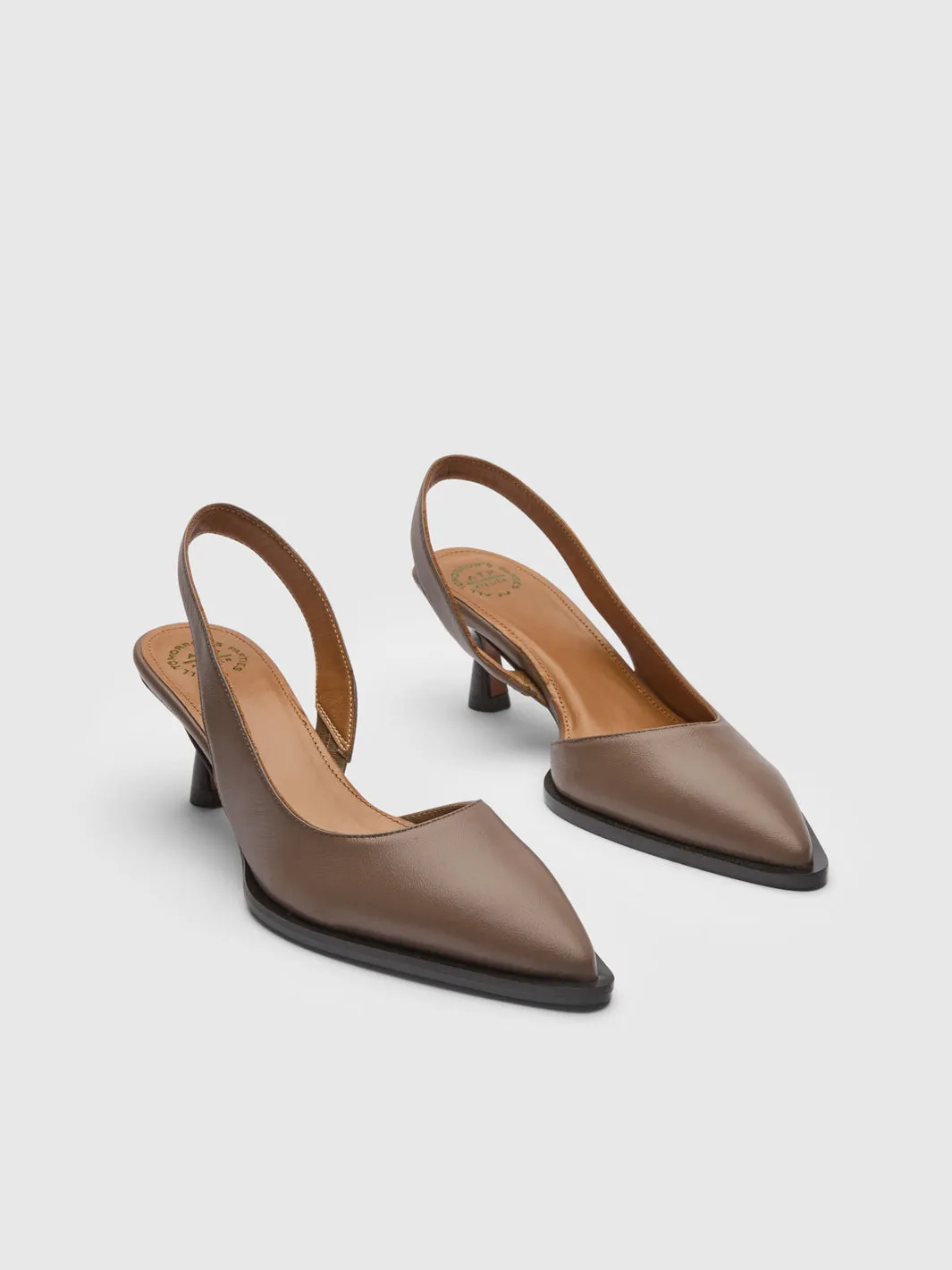 Desana Tahini Shiny Nappa Slingbacks sold by ATP Atelier product image thumbnail 2