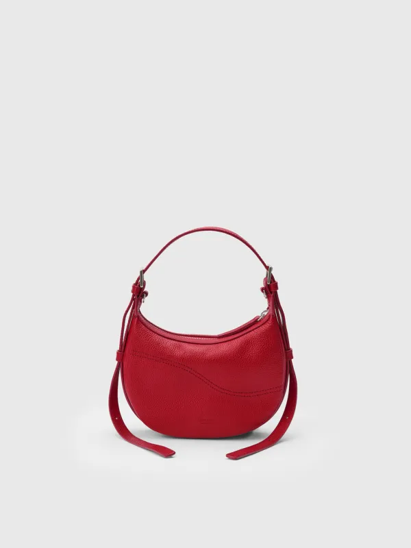 Silea Melograno Grained Leather Mini hobo bag made by ATP Atelier
