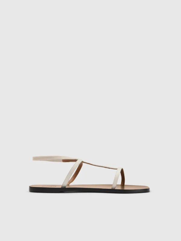 Delebbio Linen Nappa Flat sandals made by ATP Atelier