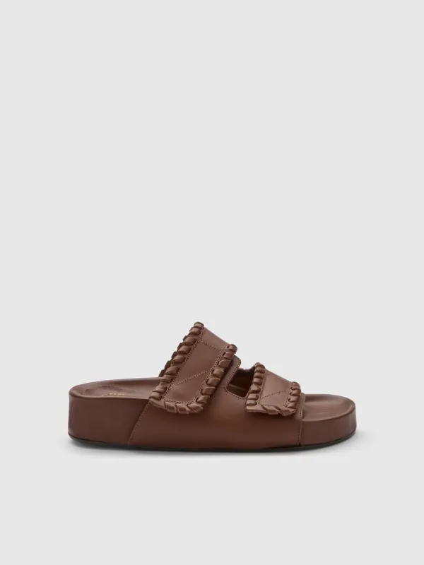 Furlo Stitch Cannella Leather Comfy Sandals made by ATP Atelier