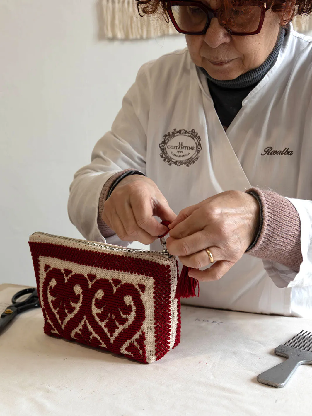 Costantine Melograno Cotton Small Pouch sold by ATP Atelier product image thumbnail 4