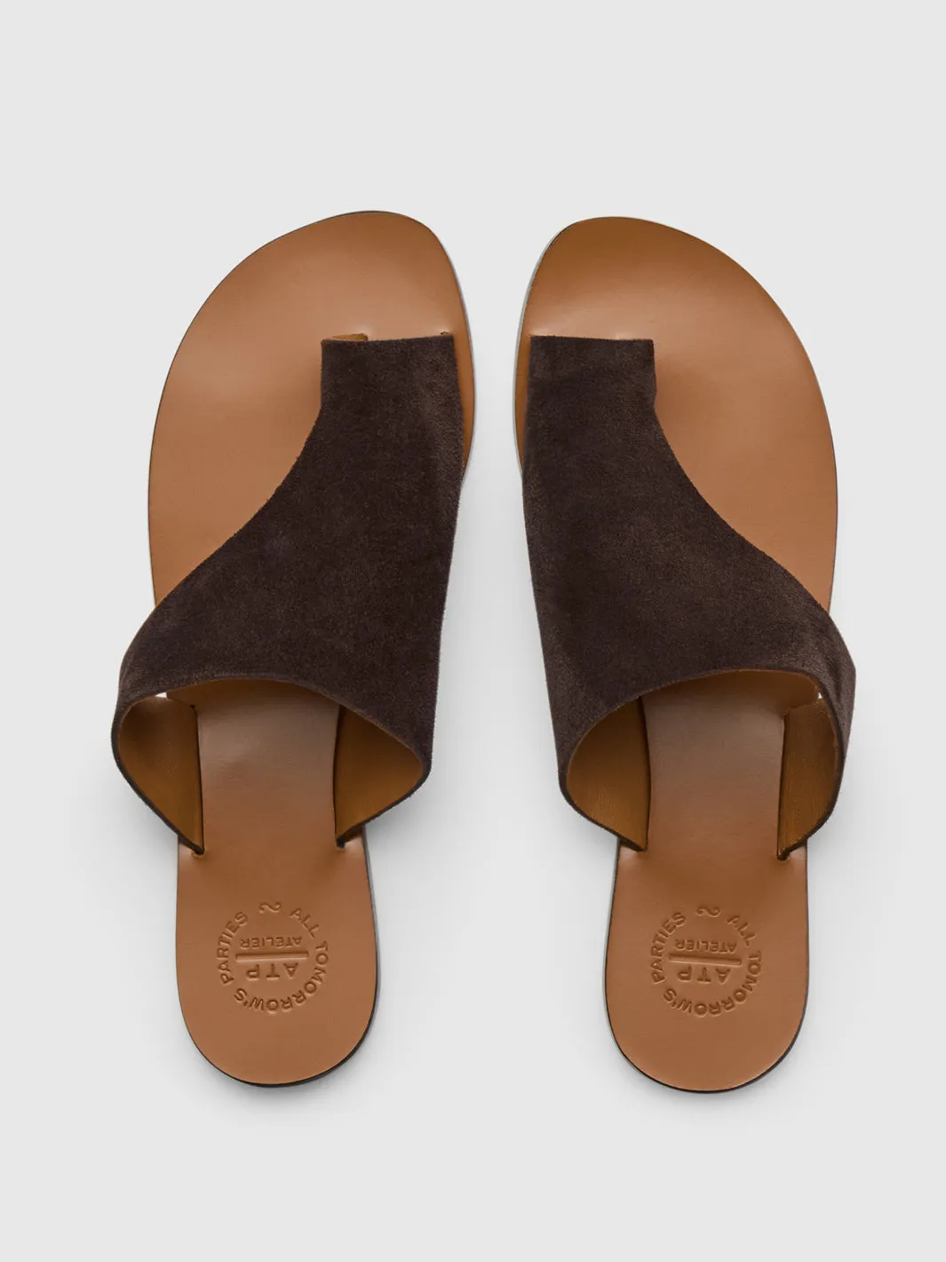 Rosa Walnut Suede Cutout sandals sold by ATP Atelier product image thumbnail 3