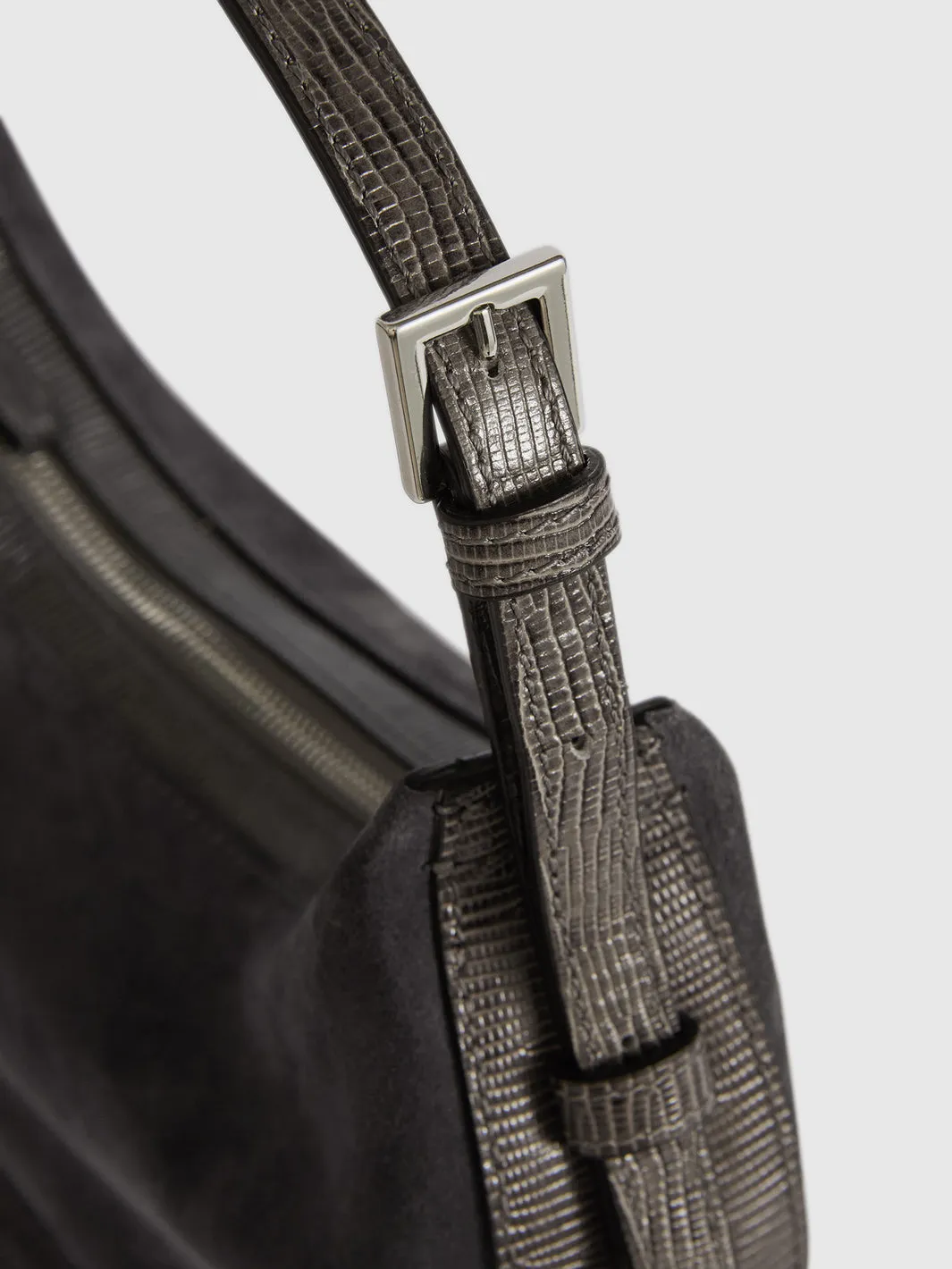 Liveri Peltro Suede/Printed Lizard Small hobo bag sold by ATP Atelier product image thumbnail 3