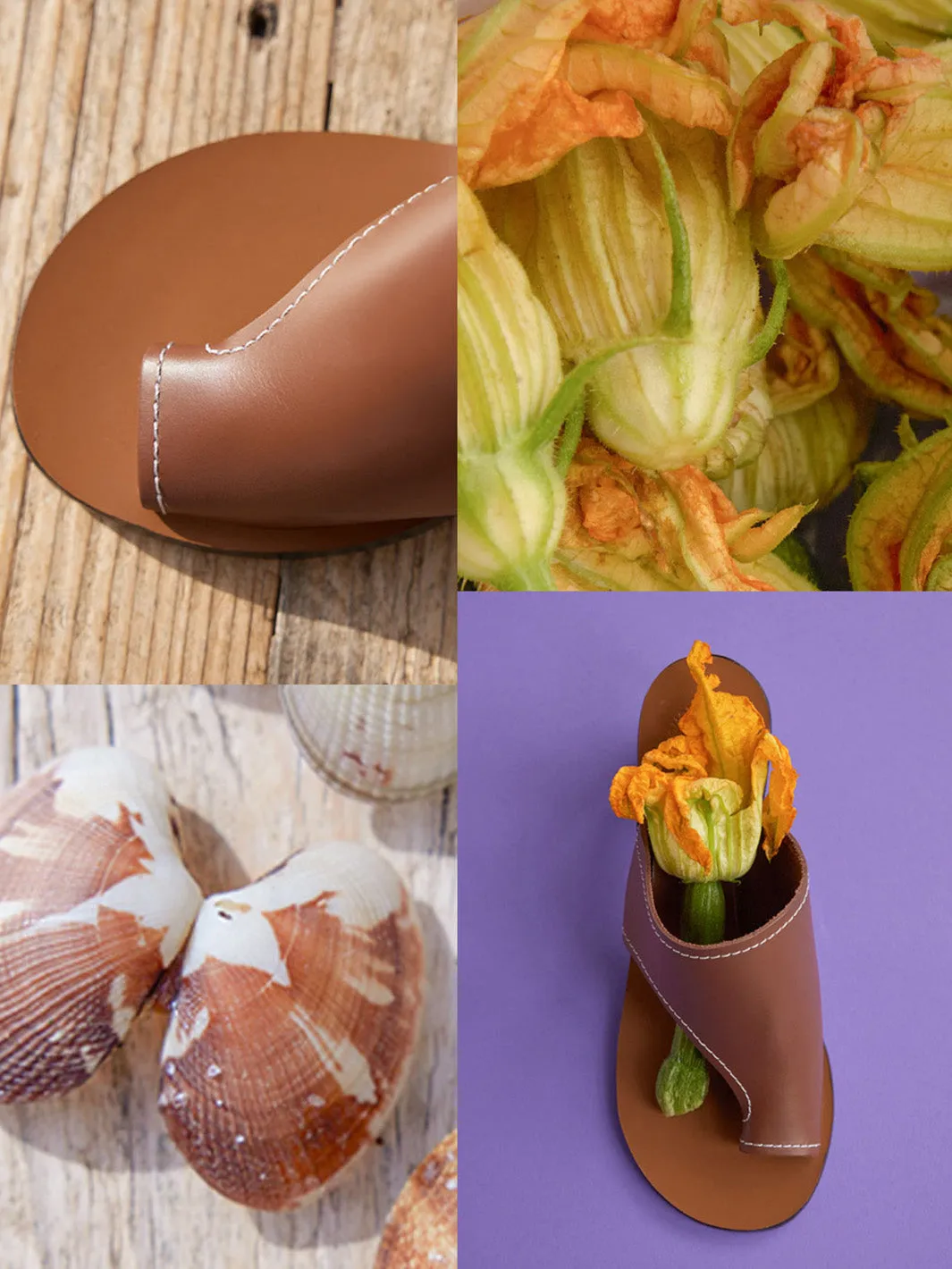 Rosate Cannella/Contrast Stitch Leather Cutout heeled sandals sold by ATP Atelier product image thumbnail 3