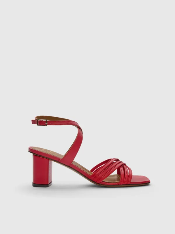 Ledro Melograno Nappa Heeled Sandals made by ATP Atelier