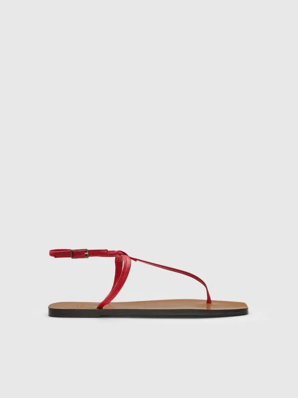 Alassio Melograno Nappa Flat sandals made by ATP Atelier