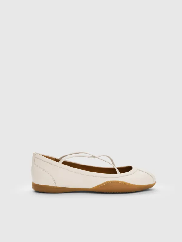 Sella Linen Nappa Ballet flats made by ATP Atelier