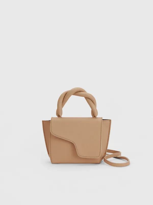 Montalbano Nocciola Leather/Nappa Mini handbag made by ATP Atelier
