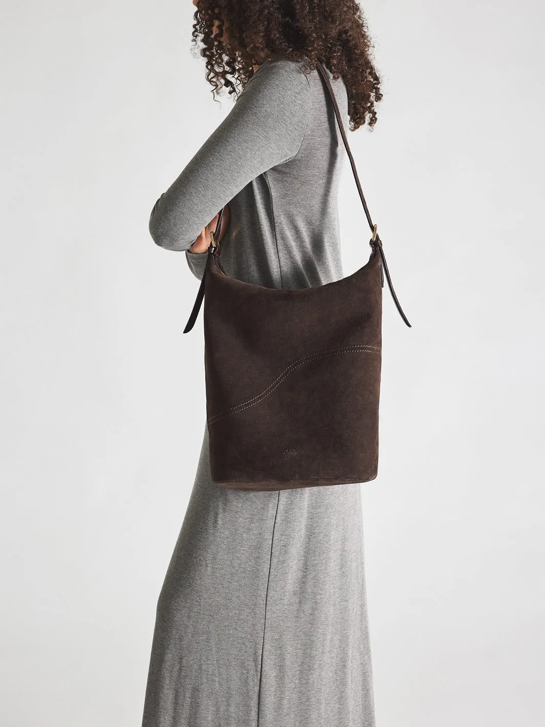 Tolve Walnut Suede Tote bag sold by ATP Atelier product image thumbnail 2