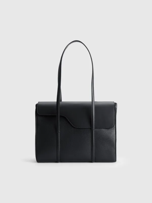 Abriola Black Grained Leather/Leather made by ATP Atelier