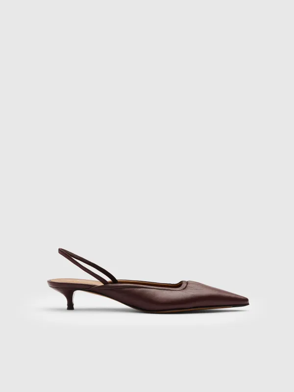 Lana Grumello Shiny Nappa Slingbacks made by ATP Atelier