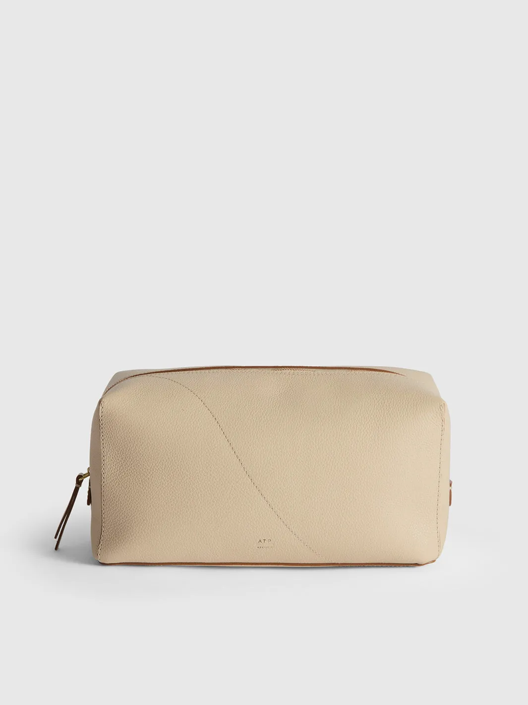 Pomaia Mandorla Grained Leather Beauty Bag sold by ATP Atelier product image thumbnail 2
